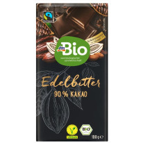 Jemná horká čokoláda Edelbitter 90 % Kakao, 100 g